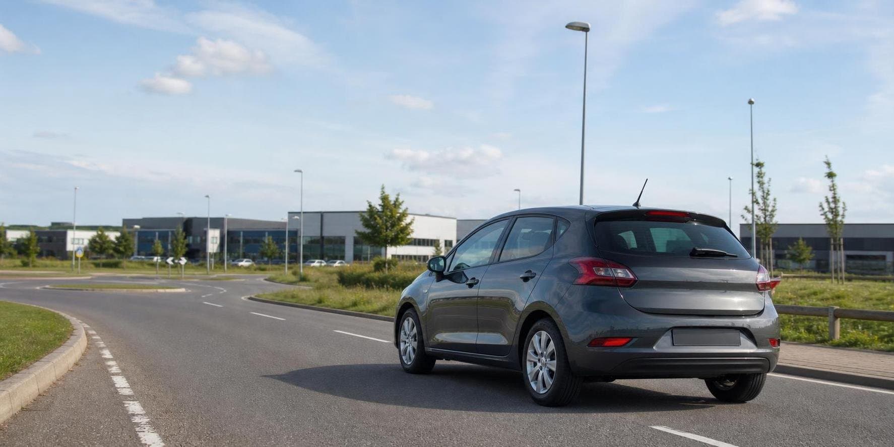 Compact hire car on a business-travel route in Doncaster