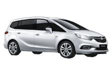 Vauxhall Zafira five plus two seat people carrier for Sheffield minibus hire