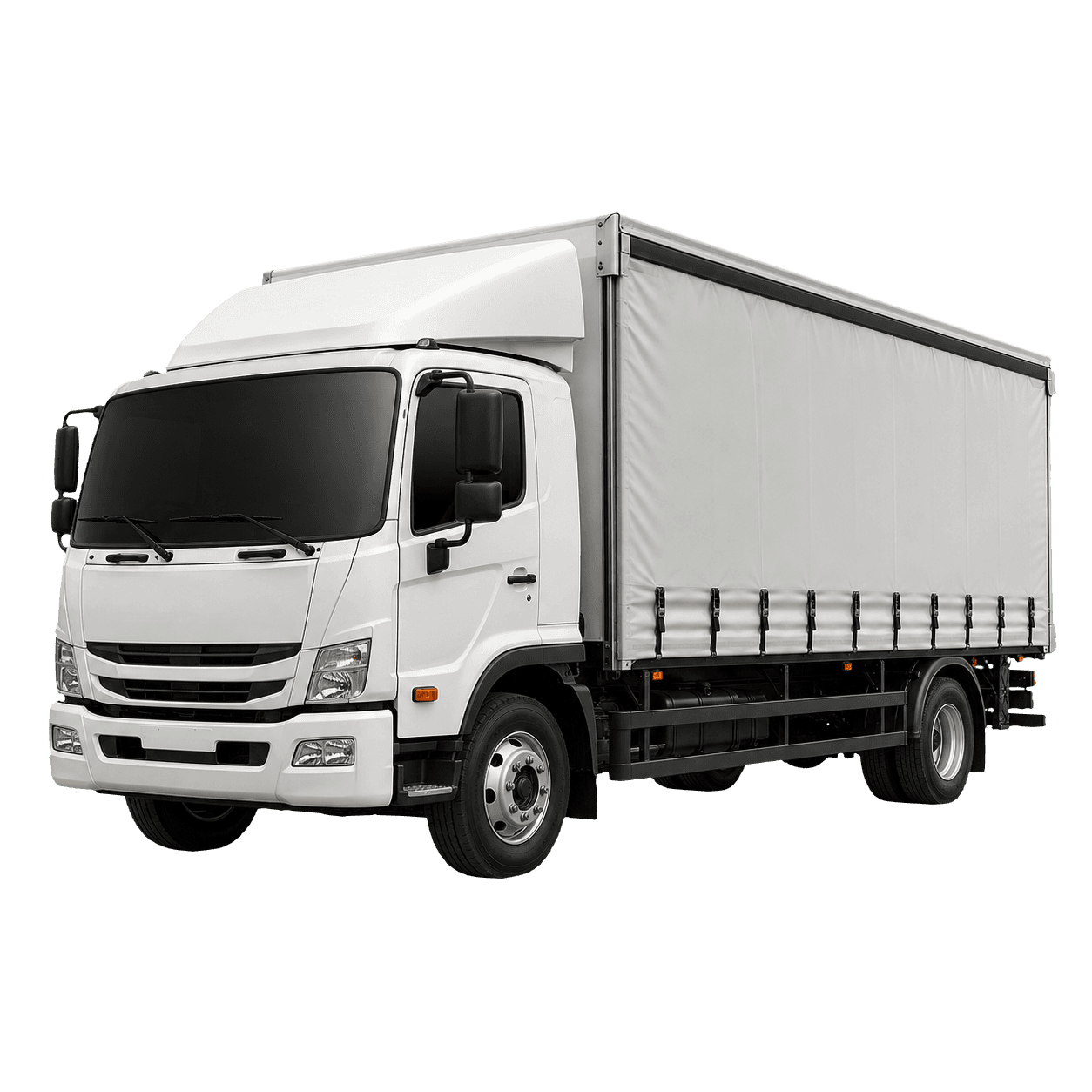 Seven point five tonne curtain side truck for hire in Sheffield
