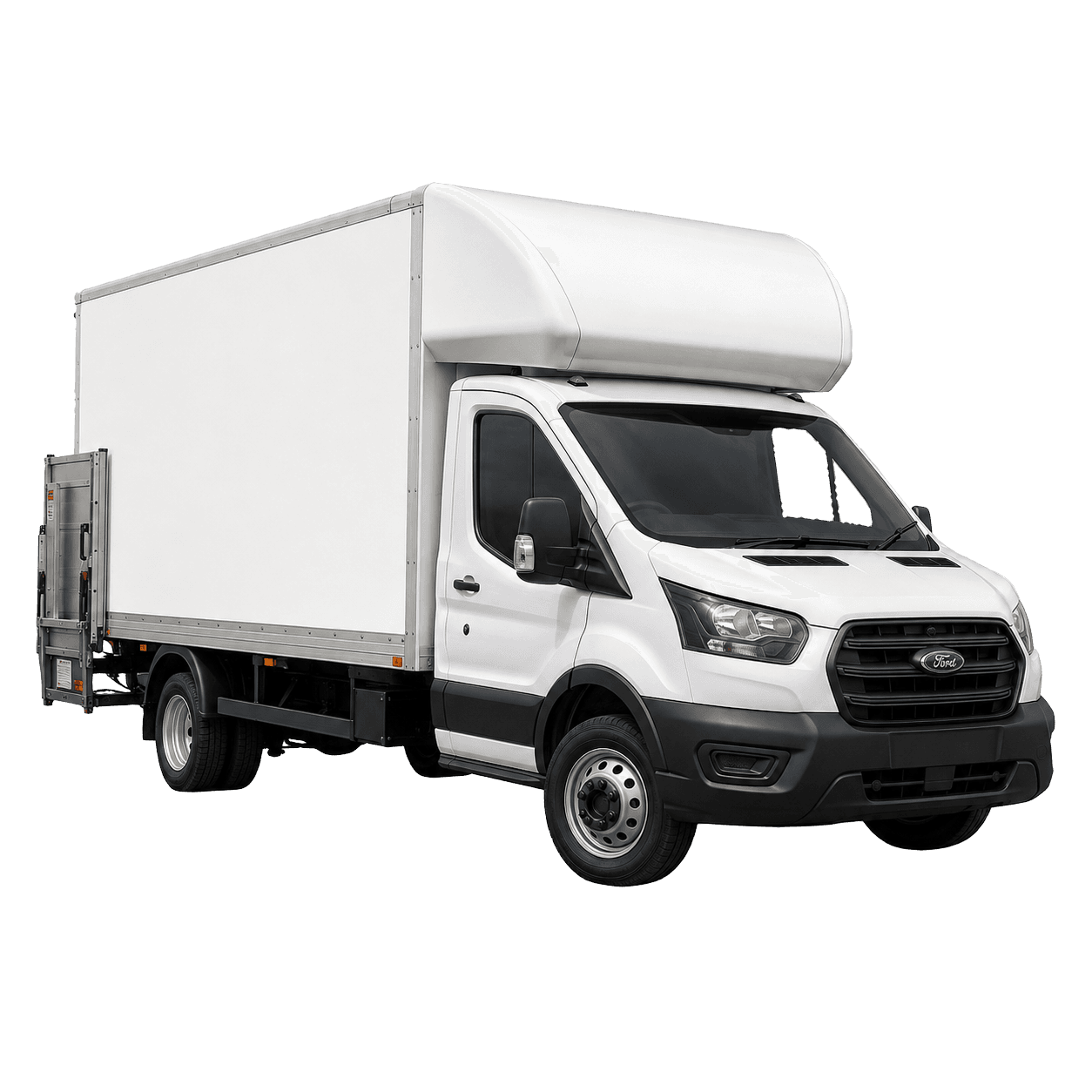 Ford Luton three point five ton tail box lift truck for hire in Sheffield
