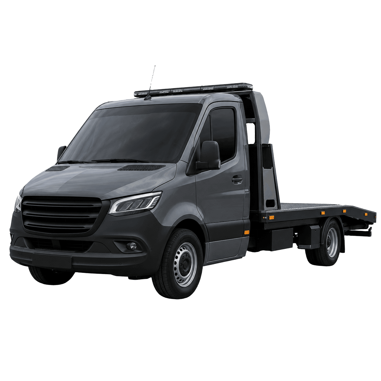 Recovery van for vehicle transport and roadside collection work